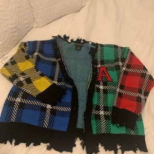 Multi colored plaid sweater never worn